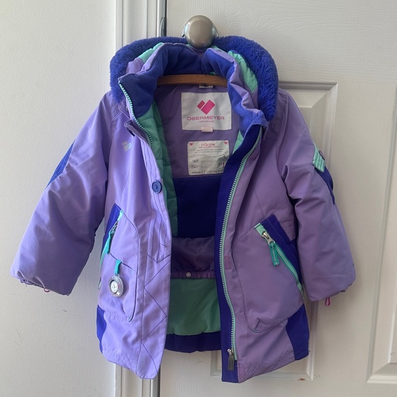 Obermeyer purple and green Kids' Jacket - Picture 1 of 10